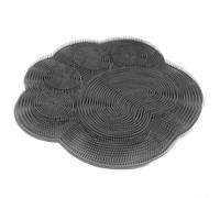 Silicone Shower Foot Scrubber Mat, Wall Mounted Foot Back Cleaning Pad With Suction Cups And Hanging Hole For Bathroom, Soft Rubber Bristles Massager For Feet, Arms And Back(grey)