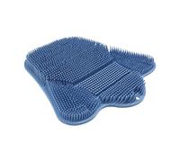 Silicone Shower Pad, Shower Foot Scrubber Mat, Foot Back Cleaning Pad Back Washer, with Non-Slip Suction Cups, Gentle Yet Effective Massage Bristles, for Dead Skin, Heels, Body