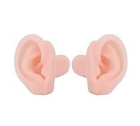 Silicone Simulated Ear Model, Flexible Soft Ear Model for Hearing Aid Demonstration, Realistic Anatomy Display with Stable Base, for ENT Clinics Hospitals and Shop Window