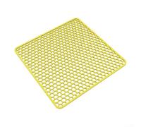 Silicone Sink Bottom Pad for Dishwasher Use Featuring Non-Slip Backing and Thermal Protection Capability (yellow)
