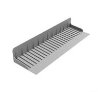 Silicone Sink Edge Protectors for Splash Guard and Draining Mat with 5mm Thickness for Countertop Chip Protection and Faster Water Drainage (gray)