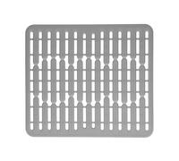 Silicone Sink Mat, 32.5x28.7cm/12.8x11.3 Inch Grey Silicone Sink Protector Mat, Silicone Dish Drying Mats, Sink Drainer Mat Quick Drying and Non Slip, for Drying Crockery and Glasses