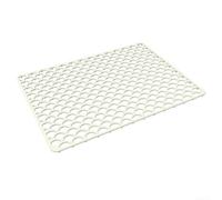 Silicone Sink Mat Kitchen Sink Protector Grid Heat Resistant Non-Slip Cushioned Draining Mat For Center Drain Sink 46x31.7cm(white)