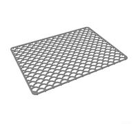 Silicone Sink Mats for Kitchen, Non-Slip Protectors Grid with Drain Hole, Heat Resistant Bottom Liners for Center Drain Sinks, Dishwasher Safe(Gray)