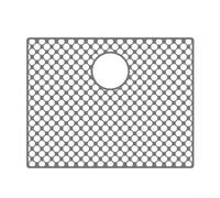 Silicone Sink Protector Mat, Non Slip and Heat Resistant Design with Center Drain for Effortless Cleaning and Maintenance (G)