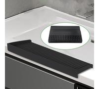 Silicone Sink Splash Guard, Flexible Suction Cup Water Baffle for Kitchen Basin Edge, 14x4 Inch Drip Protector to Splashing