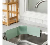 Silicone Sink Splash Guard for Kitchen Countertop - Bendable Anti-Splash Splashproof Water Splatter Screen Having Strong Suction Cups 42.5 X 17 X 1 Cm White(Light Blue)