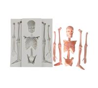 Silicone Skeleton Mould | Mudre Of The Ice Tray | Mudrew Chocolate Skulls | Ideal For Chocolates, Candy, Resin, Making Cupcakes And Fondant, Flexible Skeletons St