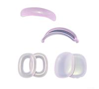 Silicone Skin Protector for AirPods Max Transparent(Black) | 4-piece set, for full coverage, for crystal clear for tpu, shock absorbent, easy for snap-on fit