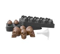 Silicone Skull Mold 3D Halloween Silicone 10 Cavity Flexible Mould