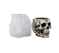 Silicone Skull Mold for - Jewelry Making, Concrete Containers & Smooth Skull Silicone Mold for Resin Jewelry Holders - Flexible Plant Pots Crafting with Glitter & Concrete Materials