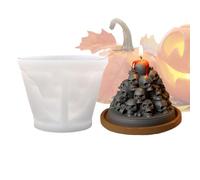 Silicone Skull Molds - 3D Large Skull Shape Mold | Skulls Mountain Wax Candle Making Moulds | Hallowen Party Casting Decoration Table Centerpiece for Halloween Bathroom Kitchen Living Room Home