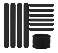 Silicone Slap Wristbands | 10pcs Silicone Coated Metal Strips: Gift Wrapping Paper Holder, Poster Holder for Storage Organization, No Nast Needed
