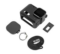 Silicone Sleeve Case,Compatible For GoPro， Hero Battery Side Cover Lens Caps Lanyard ，Compatible For Go Pro Hero Accessories Kit