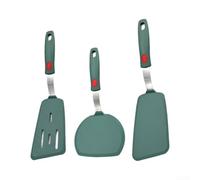 Silicone Slotted Spatula Wide Head Heat Resistant Non-Stick Stainless Steel Core Spatula Silicone Wide for Turner Wide Pancake Spatula Flexible Edge for Eggs Fish Cooking Large Kitchen Spatula 28.5cm