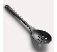 Silicone Slotted Spoons for Cooking - Extra Large Kitchen Spoons for Mixing, Serving, & Stirring - 600°F Heat-Resistant Non Stick Utensils Skimmer- Dishwasher Safe, Black