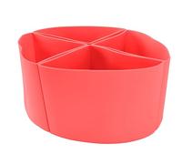 Silicone Slow Cooker Liner, 4 in 1 Slow Cooker Divider Liner, Reusable Cooking Divider Liner, Slow Cooker Divider Insert, Leakage Proof Corck Pot Liners for 6 Quart Pot(Red)