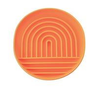 Silicone Slow Feeder Bowl With Suction Base (Orange)