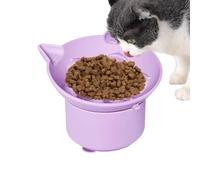 Silicone Slow Feeder Cat Bowl, Elevated Cat Slow Feeder with Suction Cups, Multi-Angle Tilt Design, Suitable for Dry Wet Food (C)