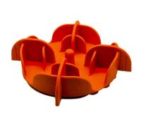 Silicone Slow Feeder Dog Bowl - Fan-Shaped Anti-Gulping Pet Slow Eating Ins | Size: 5.3 x 5.3 x 1.4 inches, high-quality silicone material, strong suction cup base, teeth-Safe texture