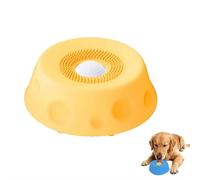 Silicone Slow Feeder Dog Bowls for Liquid Treat, Spill-Resistant Dog Lick Bowl, Anti-Slip Interactive Licking Bowl with Rolling Ball, Suit for Large Medium Small Dogs, Post-Op & Puppy Nutrition Aid