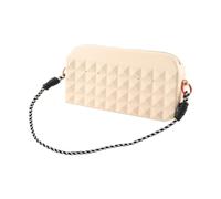 Silicone Small Makeup Bag, Travel Toiletry Bag, Zipper Organiser Pouch, Key Phone Holder, Portable Cosmetic Case for Friends, Wives, Daughters, Nieces Mothers, 23 x 4.6 x 10.5 cm, apricot, Siehe