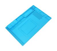 Silicone Small Parts Work Pad Heat Resistant for Phone Repairing | Blue Silicone, Slots for Tiny Screws and Metal Parts, Portable Repair Station Mat