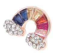 Silicone Smartwatch Strap Charm Mini Decorative Ring, Rainbow Bridge Rose Gold Watch Band Ornament, Compatible Watchband Charm for Wrist Accessories