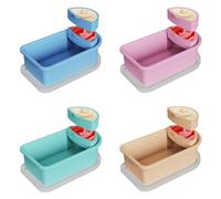 Silicone Snack Container Fresh-keeping Portable Packaging Large Sauce Capacity Silicone Box With Y3A1 Seasoning B Detachable Lid