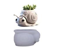Silicone Snail Shaped Mold for Resin Art Concrete Jewelry Container Making and Decorative Planter Design Multi Purpose Silicone Crafting