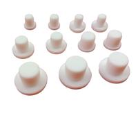 Silicone Snap in Locking Hole Plugs, Round Solid Silicone Rubber Seal Hole Plugs Multicolor 2.7-14mm 5 Pcs(White,10.5mm)