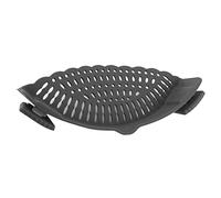 Silicone Snap N Strain Pot Strainer and Pasta Strainer, Clip On Strainer for Pot, Silicone Hands Free Pan Strainer, Kitchen Food Strainer for Spaghetti Pasta Meat Vegetables (Black)