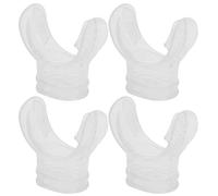 Silicone Snorkel Mouthpiece - Transparent Non-Toxic & Odorless Snorkel Replacement with 4pcs U-Shaped Design for Diving & Snorkeling