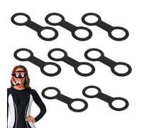 Silicone Snorkel Retainer - Universal Attachment Loop, Double Ring Strap Clip, Flexible Gear Keeper | Accessory for Snorkelling Lessons, Beach Vacations, Deep Sea Exploration, Diving Practice