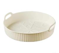 Silicone Snowflake Cake Tin Flexible Bakeware Tray for Microwave Oven Cooking - Easy Clean White 20cm(L)