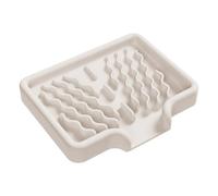 Silicone Soap Dish | Drainage for Soap, Bathroom Sink Vanity Tray, Kitchen Storage Accessory for Dispenser, Scrubber, Bottle, Cup: Perfectly placed on the sink or counter, this shower soap dish
