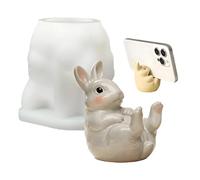 Silicone Soap Molds,3D Rabbit Silicone Mould - Cell Phone Stand Mold,for Making Soap Resin Craft Wax Clay Home -Easter Decoration Art -Crafts