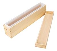 Silicone Soap Molds for Soap Making, 2.2L/77oz Soap Mold with Wooden Cover, Loaf Soap Making Tools