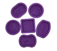 Silicone Soap Molds Set of 6 Lemon Love Heart Wavy Bottle Shape Kit for Beginners Adults Kids Soaps Making Gift Soap Molds