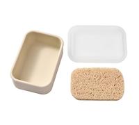 Silicone Soap with Pad for Shower Sink Countertop Portable Storage Box Bathroom Use Flexible Silicone Soap Holder with Ventilated Mat