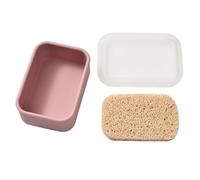Silicone Soap with Pad for Shower Sink Countertop Portable Storage Box Bathroom Use Flexible Silicone Soap Holder with Ventilated Mat