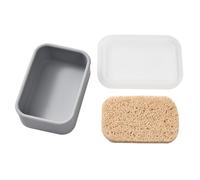 Silicone Soap with Pad for Shower Sink Countertop Portable Storage Box Bathroom Use Flexible Silicone Soap Holder with Ventilated Mat