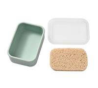 Silicone Soap with Pad for Shower Sink Countertop Portable Storage Box Bathroom Use Flexible Silicone Soap Holder with Ventilated Mat