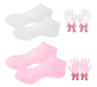 Silicone Socks for Moisturising Feet, Silicone Foot Care Socks, for Cracked Heel and Softening Rough Skin, Calluses (2PCSC)