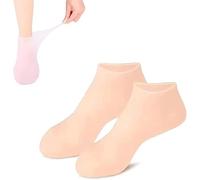 Silicone Socks for Moisturising Feet, Silicone Foot Care Socks, Moisturizing Silicone Foot Socks - Reusable Gel Heel Sleeves for Dry, Textured Sole for Grip, Locks in Cream, Home Spa Care，1*Skin