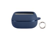 Silicone Soft Case for JBL LIVE Beam 4 Wireless Earbuds, Shockproof Protective Cover Skin with Round buckle, Scratch Resistant Protective Sleeve (navy blue)