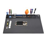 Silicone Soldering Mat Heat Resistant 932°F, Expanding The Repair Area Electronic Repair Work Mat, Insulation Silicone Repair Mat with Magnetic Area, Cell Phone Laptop Repair
