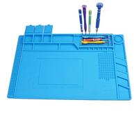 Silicone Soldering Mat - Magnetic Electronics Repair Pad with Scale Ruler - 45cm Multi-Purpose Anti-Static Pad | Heat-Resistant Work Repair Mat | Perfect for Phone, Computer, Soldering Iron