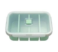 Silicone Soup Freezer Molds - 4-Compartment Food Grade Leakproof | Freezer Cubes for Food Storage Silicone,for Freezing Stock Sauce Broth Fruit Vegetable Home Kitchen Camping Picnic Outdoor