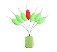 Silicone Space Beans for Fishing Tackle Accessories 10 Pack High Durability Cylindrical Olive Type Terminal Rig Components Compatible with Various Fishing Lines(A)